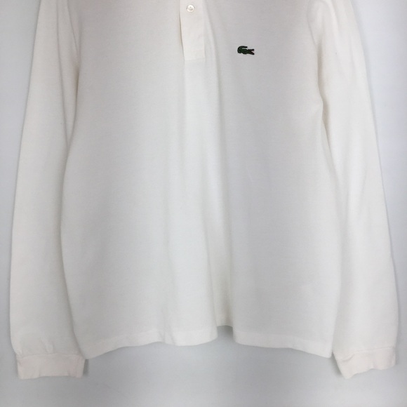 Lacoste Men’s Long Sleeve Classic Fit Polo Shirt White Size XL Preppy Casual - Picture 3 of 12